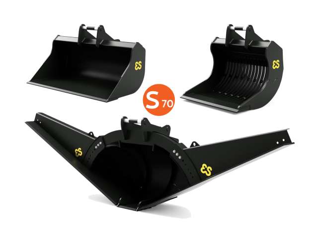 AT-Collections | Eurosteel Tools & Accessoires   | AT3200113 | 1/32 | Eurosteel excavator attachment set (licensed)S70 connection (fits only on the volvo EC220E)  | 